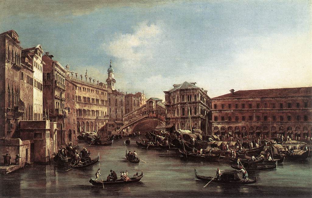 The Rialto Bridge with the Palazzo dei Camerlenghi dg